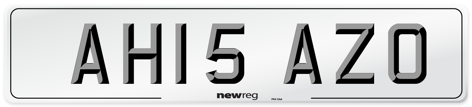 AH15 AZO Number Plate from New Reg